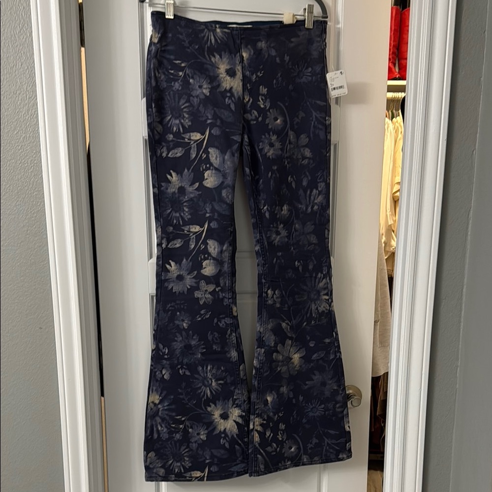Free People floral bell bottom jeans